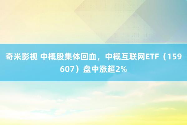 奇米影视 中概股集体回血，中概互联网ETF（159607）盘中涨超2%