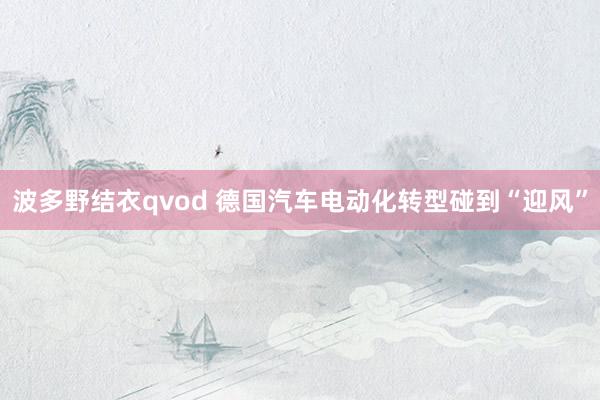 波多野结衣qvod 德国汽车电动化转型碰到“迎风”