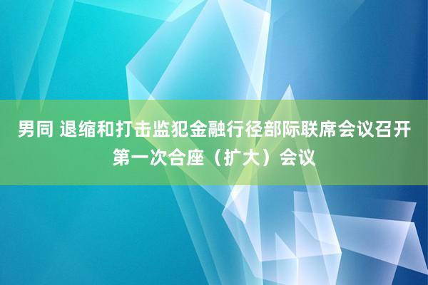 男同 退缩和打击监犯金融行径部际联席会议召开第一次合座（扩大）会议